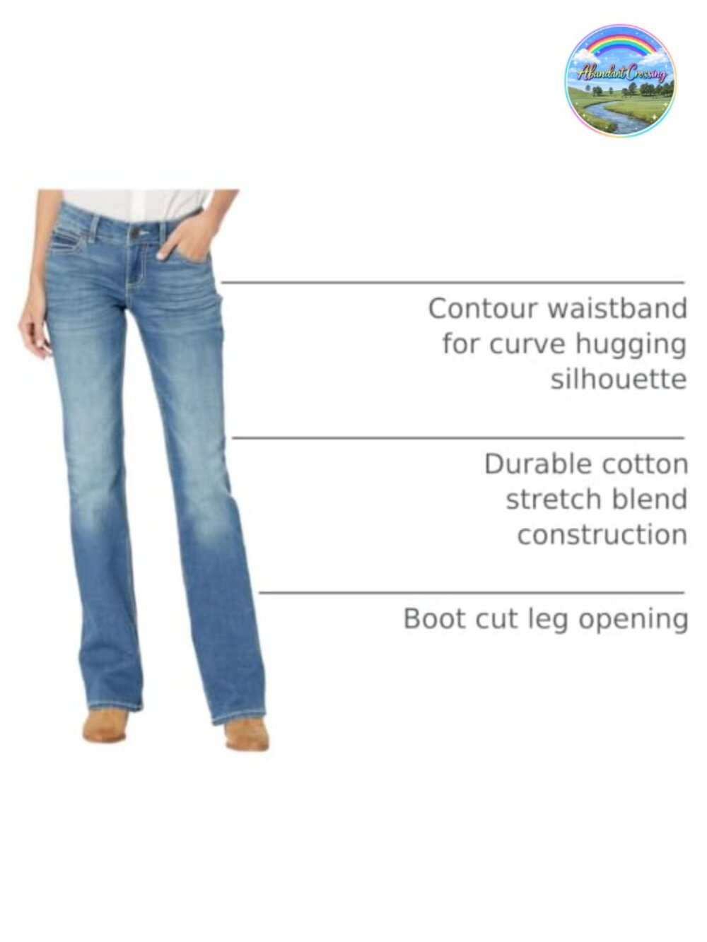 Wrangler Retro Mid Rise Stretch Boot Cut Riding Jean - Picture 3 of 6